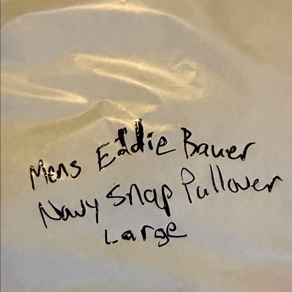 Eddie Bauer Navy snap pullover - image 7
